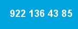 922 136 43 85 922 136 43 85